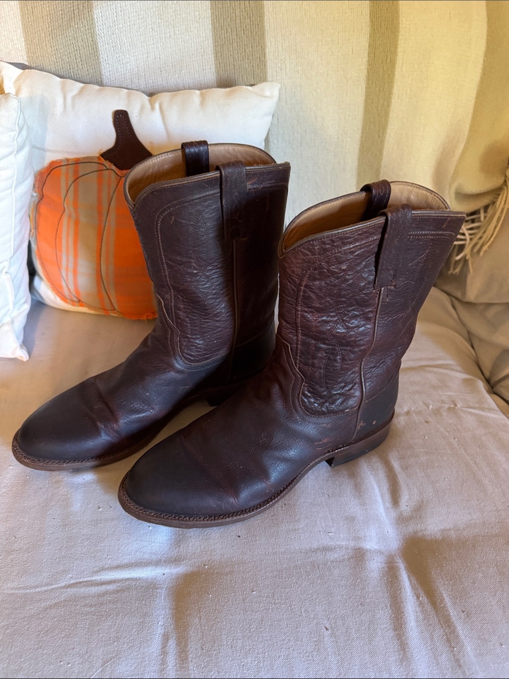Men's Brown Leather Western Boots